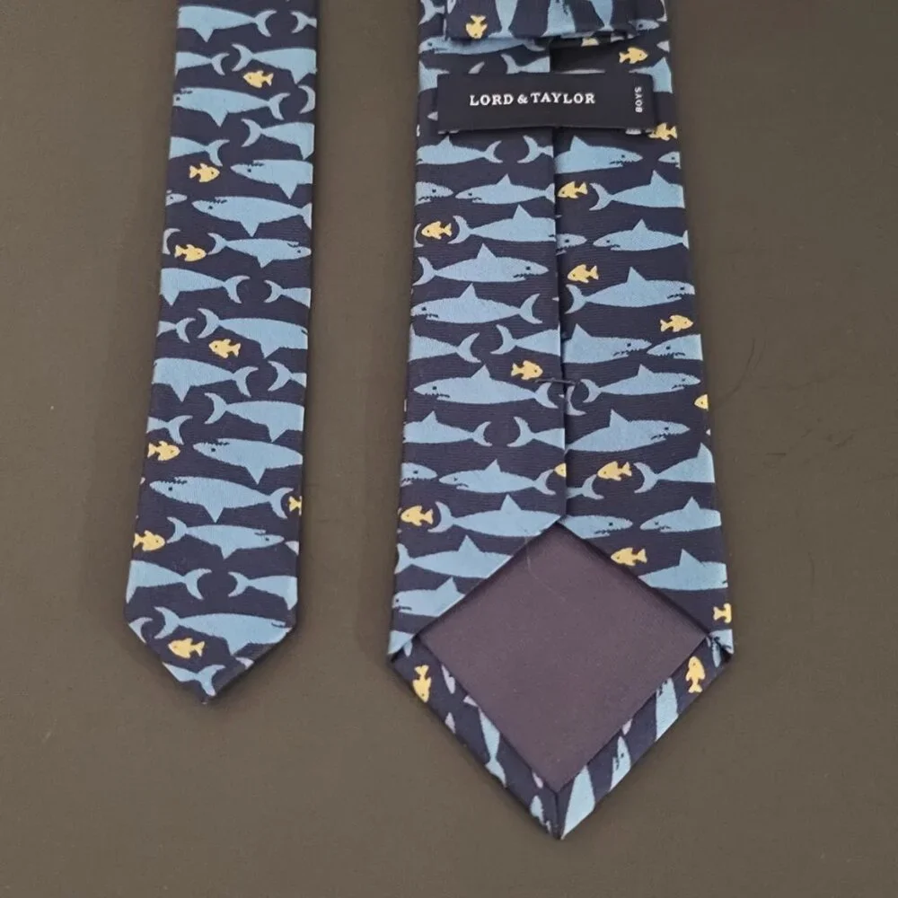 Lord & Taylor Blue Shark Boy's Tie